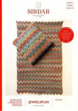 Knitting Pattern - Sirdar 10707 - Jewelspun with Wool Chunky - Blanket